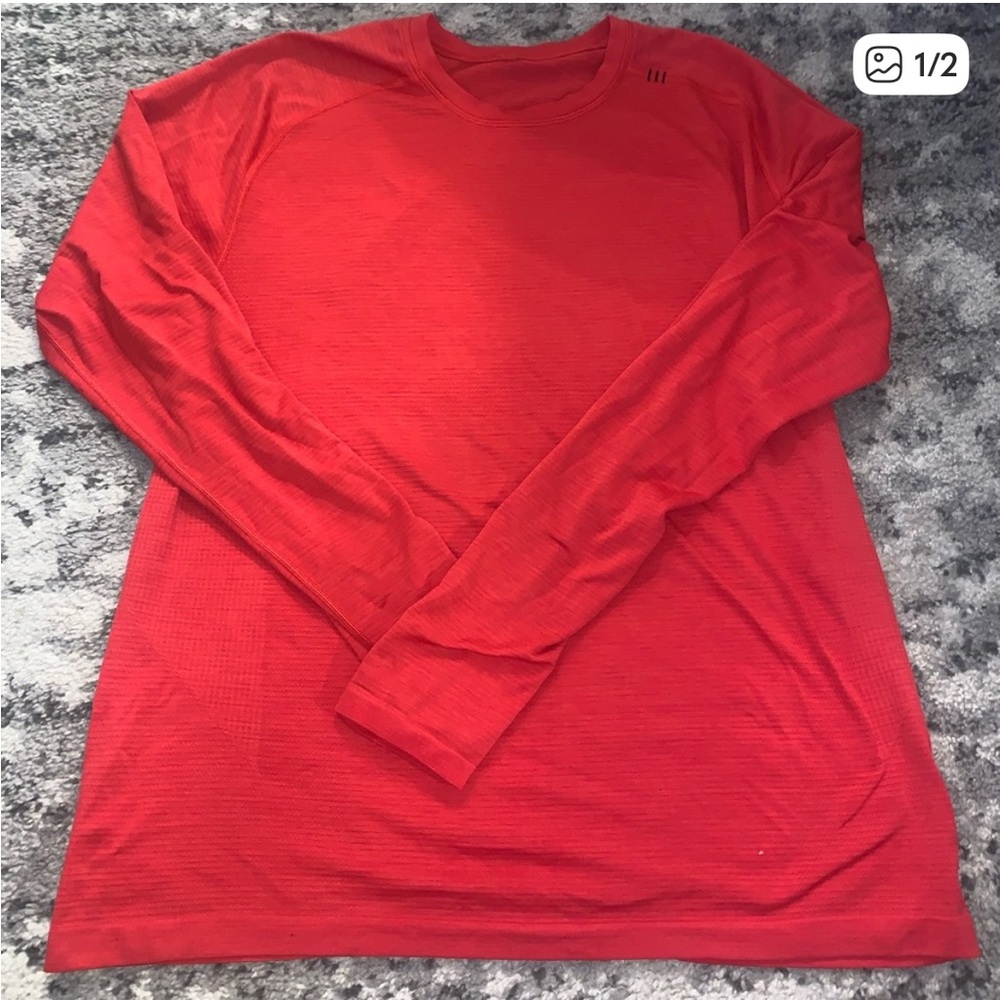lululemon athletica Red Long Sleeve Tee